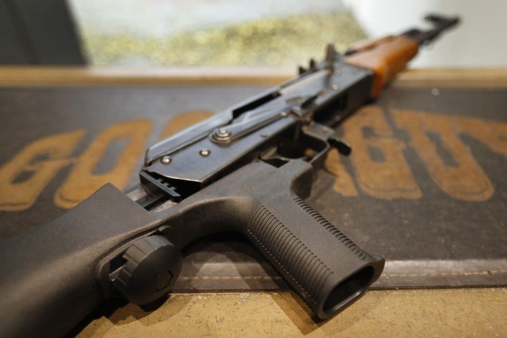 An AK-47 at a gun store in Utah. File photo: AFP