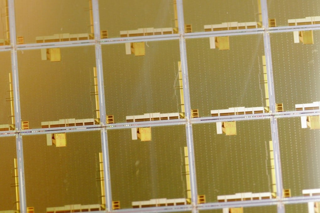 Wafer microchips producted by Japanese electronics giant Matsushita Electric Industrial. Photo: AFP