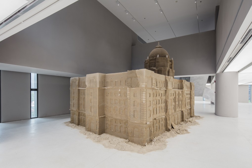 Huang Yong Ping’s work Bank of Sand, Sand of Bank features in the inaugural UCCA Edge exhibition in Shanghai. Photo: UCCA Centre