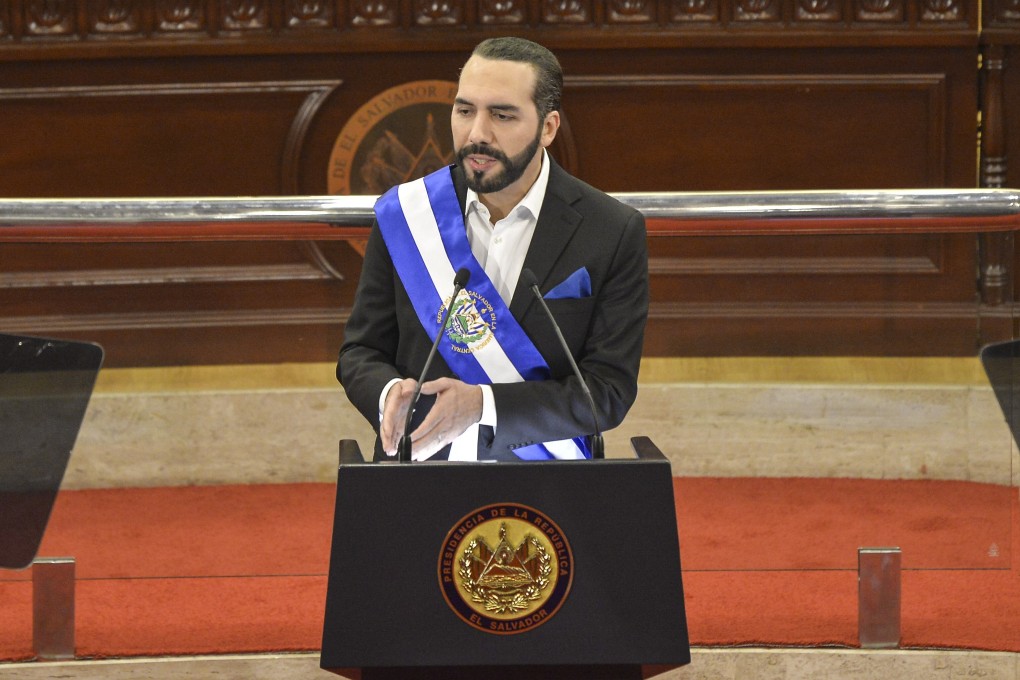 Salvadoran President Nayib Bukele speaking to Congress. Photo: dpa