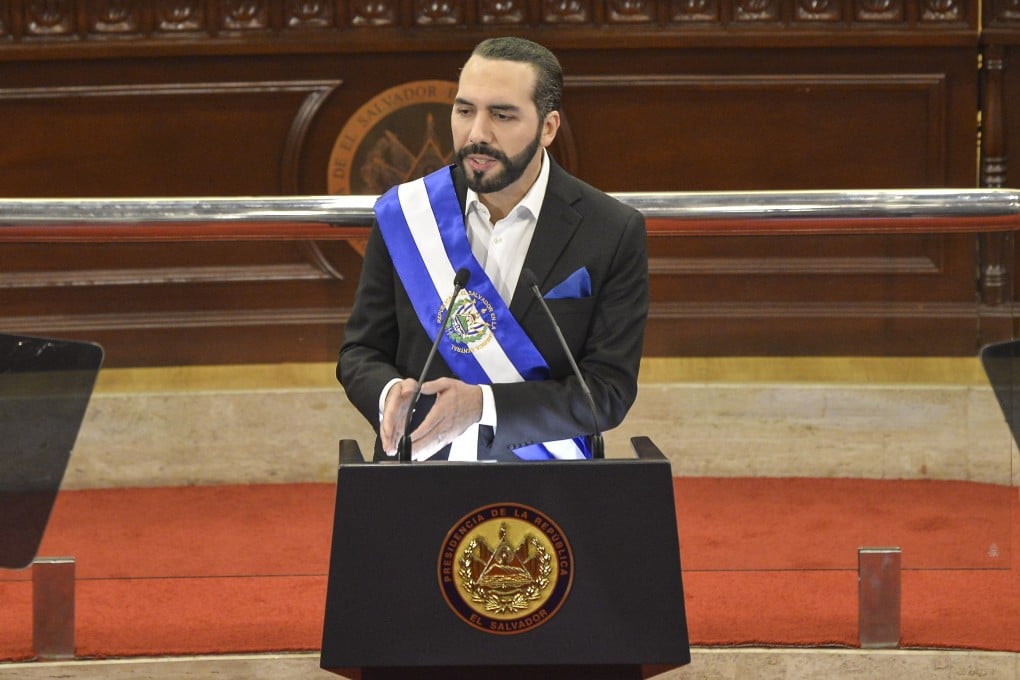 Salvadoran President Nayib Bukele speaking to Congress. Photo: dpa