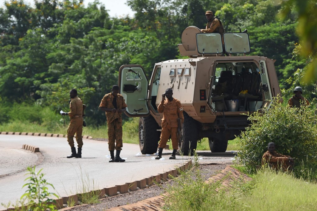 Soldiers patrol a town in Burkina Faso. File photo: AFP