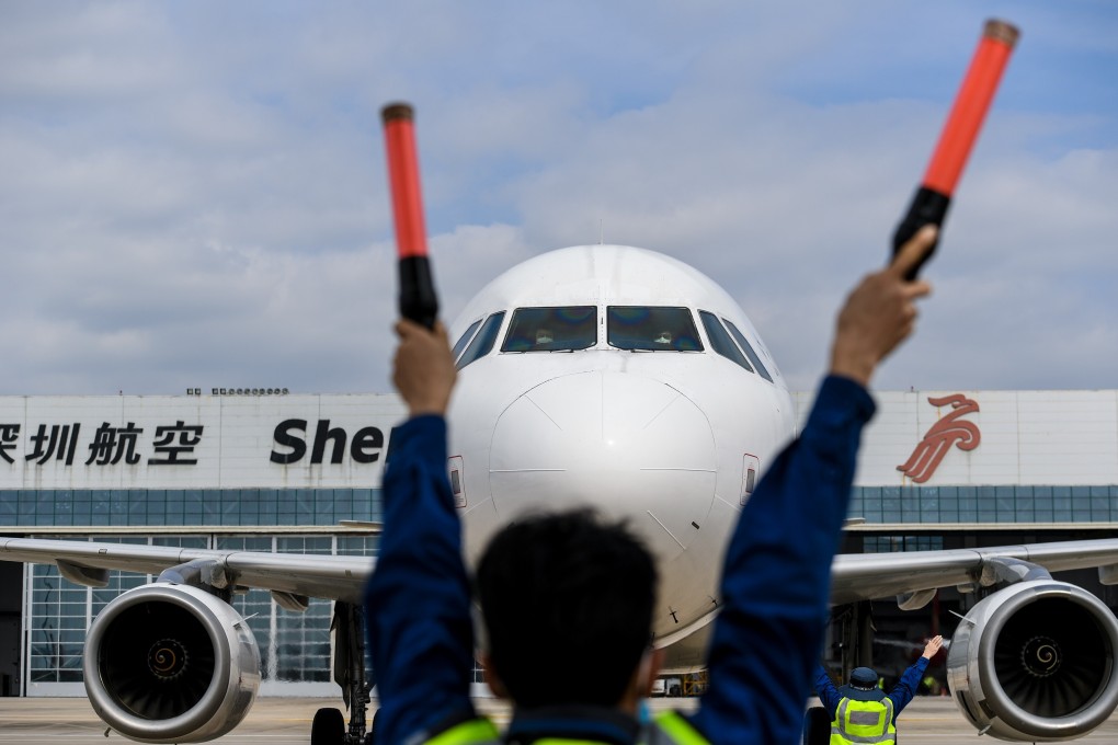 Travellers departing Shenzhen’s Bao’an International Airport will have to present proof of a negative result from a nucleic acid test conducted within the past 72 hours. Photo: Xinhua