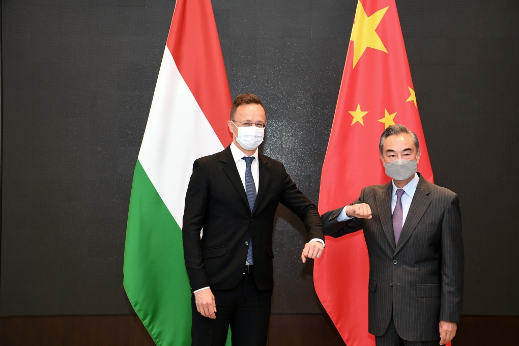 Chinese Foreign Minister Wang Yi with his Hungarian counterpart Peter Szijjarto last weekend. Photo: Xinhua