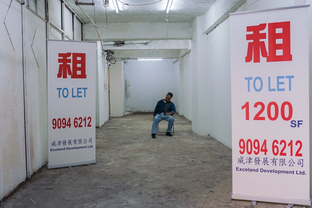 A shop ready for letting in Tsim Sha Tsui. Retailers dealing in daily necessities and lifestyle products were committing to street shops because rents are so low. Photo: Felix Wong