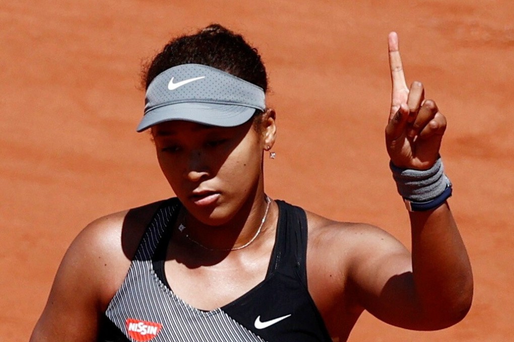 Japan’s Naomi Osaka in her one and only match at the 2021 French Open. Photo: Reuters