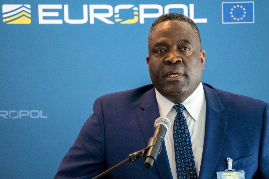 Calvin Shivers of the US Federal Bureau of Investigation (FBI) speaks during a Europol press conference in The Hague about one of the largest and most sophisticated law enforcement operations to date in the fight against encrypted criminal activities. Photo: EPA-EFE