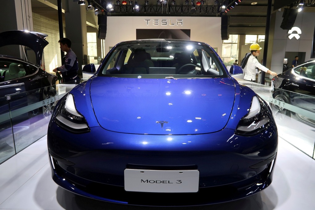 A China-made Tesla Model 3 electric vehicle seen ahead of the Guangzhou auto show in on November 21, 2019. Tesla started producing the mass market vehicle in China in 2019. Photo: Reuters