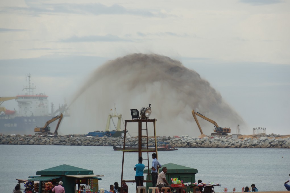 The construction site of the Colombo Port City project. Photo: Xinhua