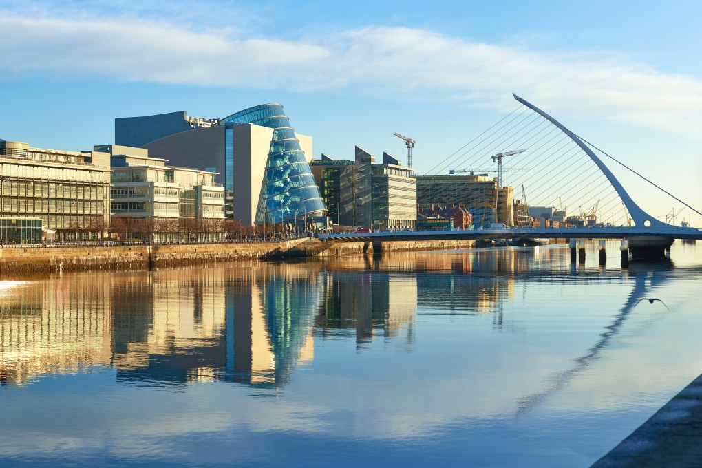 Modern buildings and offices are seen on the bank of the Liffey river in Dublin, the capital and largest city of Ireland. Photo: Shutterstock