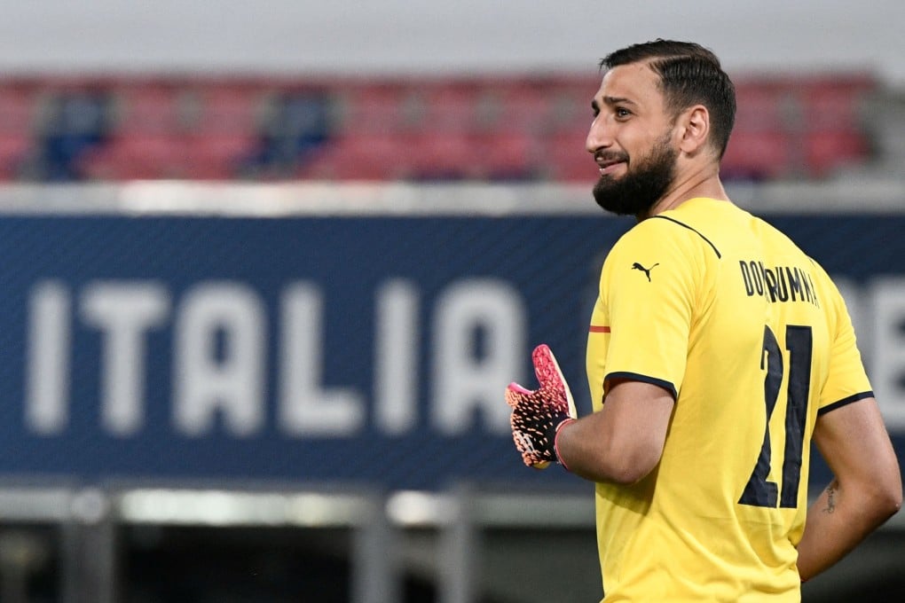 Italy goalkeeper Gianluigi Donnarumma during the international friendly against the Czech Republic ahead of Euro 2020. Photo: AFP