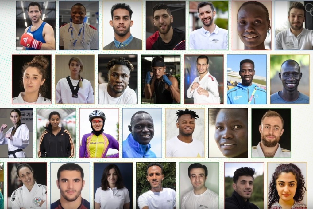 Members of the IOC Refugee Olympic Team who will compete the 2020 Tokyo Games. Photos: IOC