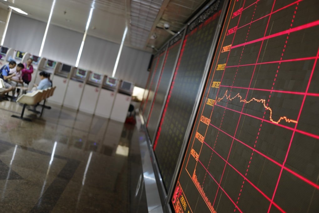 A screen showing stock index at a securities brokerage house in Beijing in August 2019. Photo: EPA-EFE
