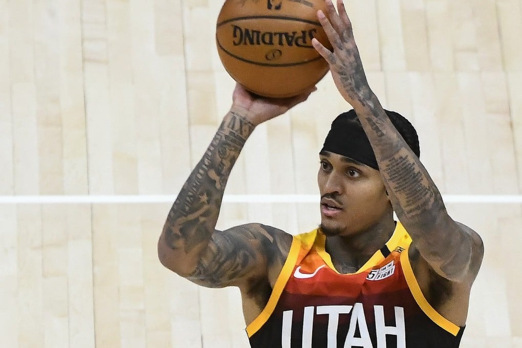 Filipino-American Jordan Clarkson shoots against the Los Angeles Lakers at the Vivint Smart Home Arena in Salt Lake City, Utah, in February. Photo: TNS