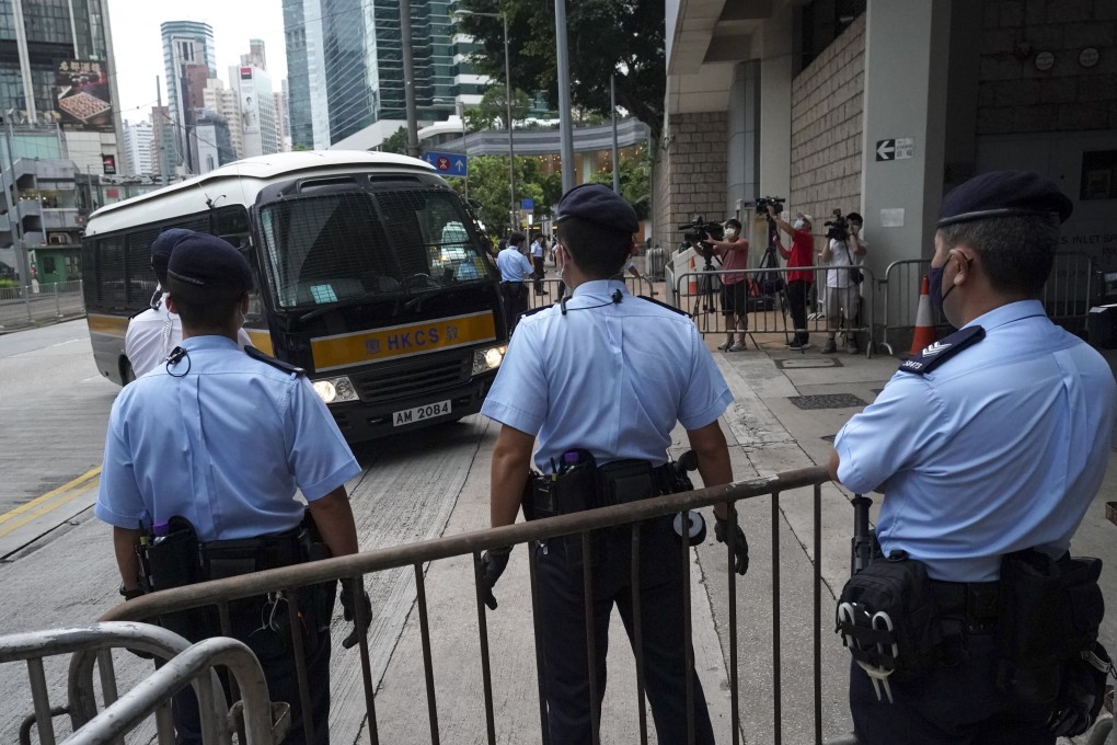 National security law defendant Tong Ying-kit arrives at the High Court on Wednesday. Photo: Felix Wong