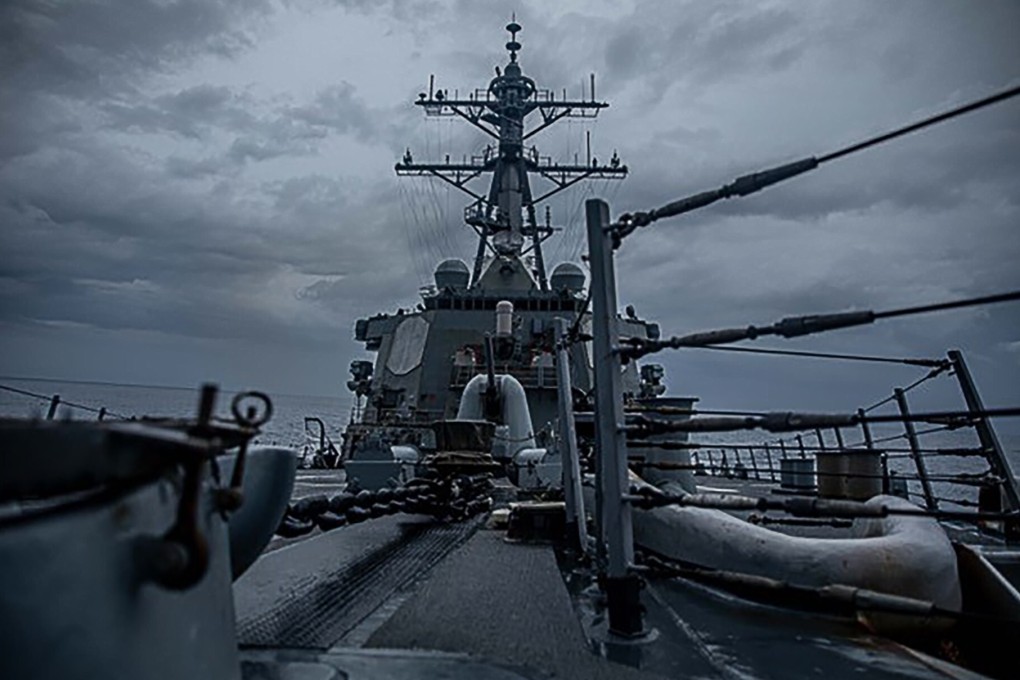 The USS Curtis Wilbur during its transit of the Taiwan Strait on Tuesday. Photo: Handout