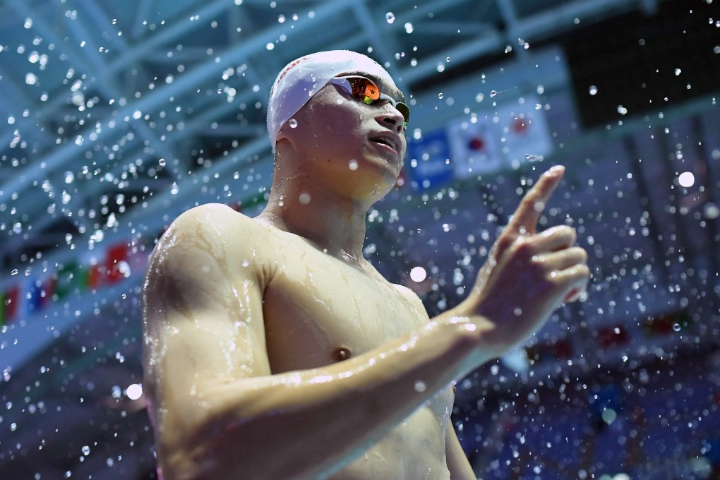 Sun Yang, at the 2019 World Aquatics Championships in South Korea, has been banned until May, 2024. Photo: AFP