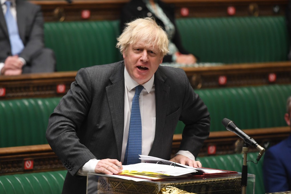 Britain’s Prime Minister Boris Johnson at Prime Minister's Questions in the House of Commons on Wednesday. Photo: UK Parliament via PA Media / DPA