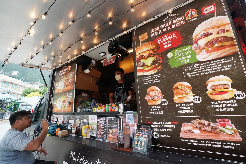 A man places an order at a food truck in Tai Mei Tuk. Photo: Felix Wong