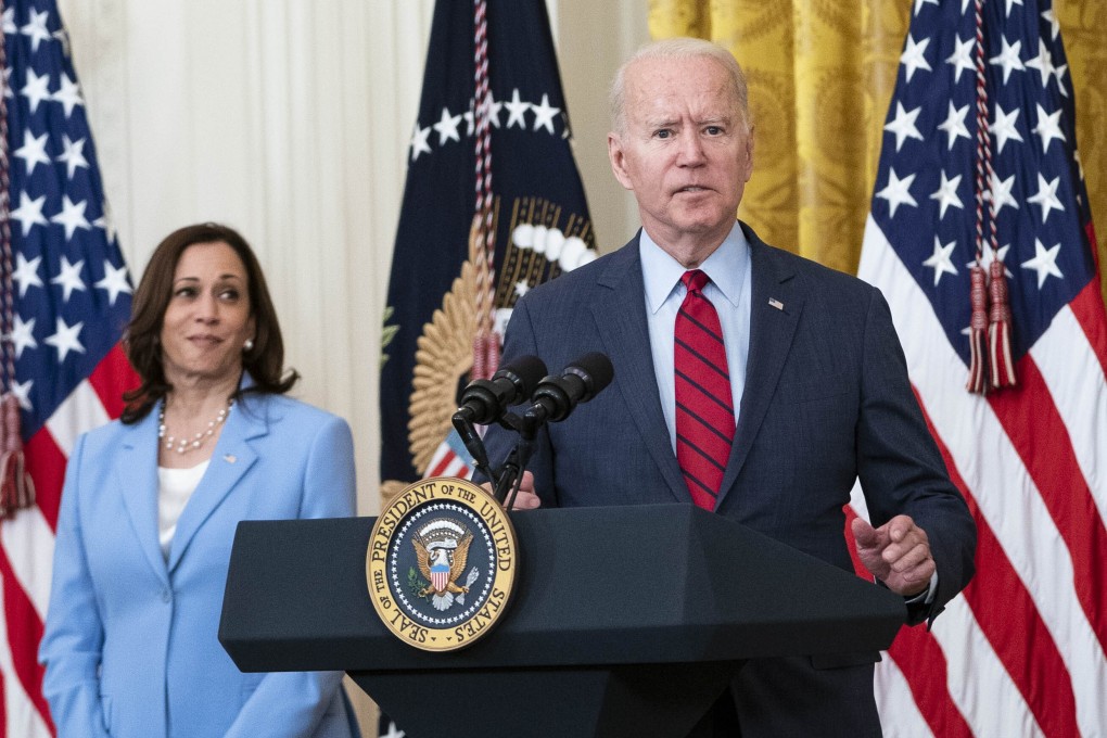 US President Joe Biden speaks in the East Room of the White House in Washington. Photo: Bloomberg