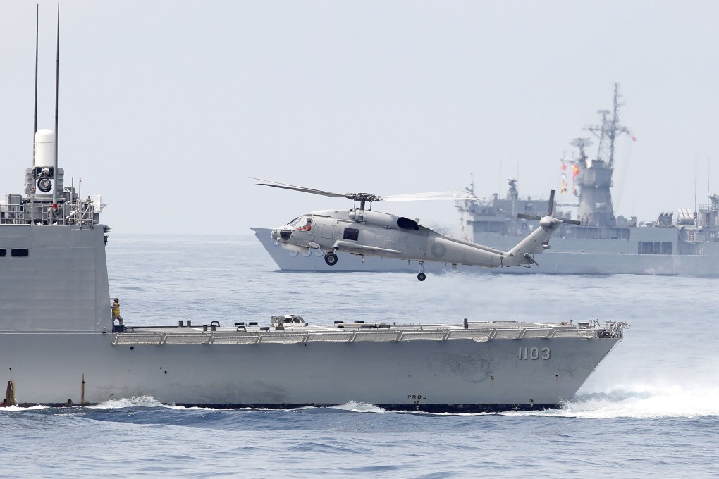 Taiwan’s armed forces conduct a naval drill in Yilan county. File photo: AP