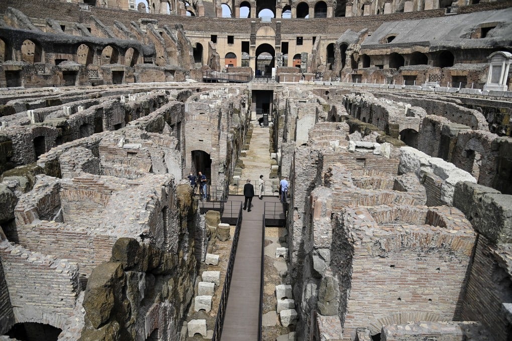 A view of the hypogeum area of the Colosseum in Rome on Friday. Photo: EPA-EFE