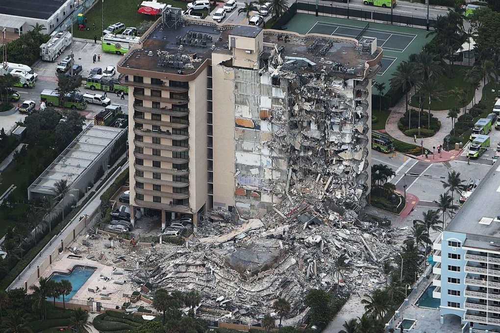 The condominium was built in 1981. About 50 of its roughly 130 units were involved in the collapse. Photo: AFP