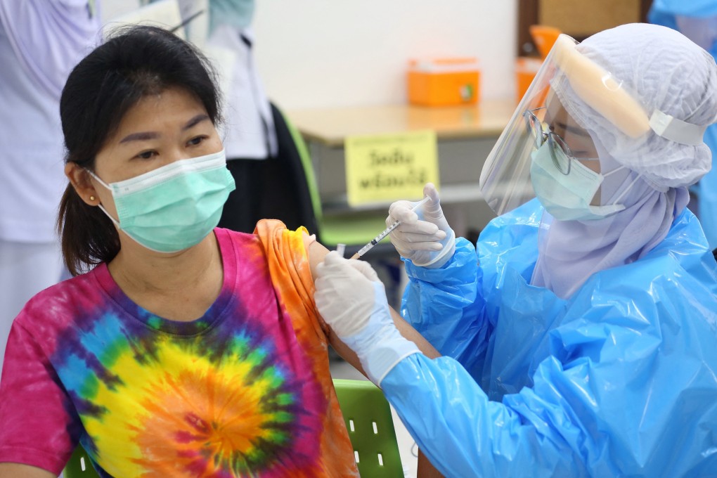 A person receives a Sinovac vaccine shot in Pattani, Thailand. Photo: AFP