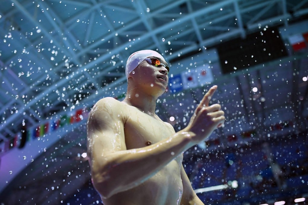 China's Sun Yang during a swimming training session at the 2019 World Championships in Gwangju, South Korea. Photo: AFP