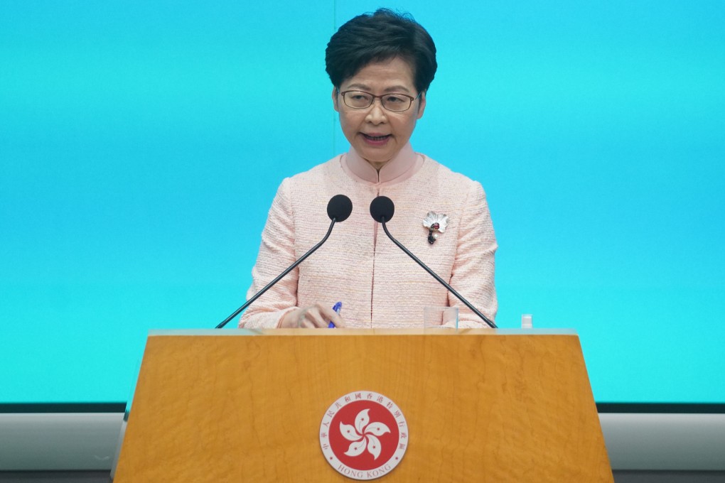 Chief Executive Carrie Lam Cheng Yuet-ngor has pledged to resolutely implement the national security law in Hong Kong. Photo: SCMP / Winson Wong