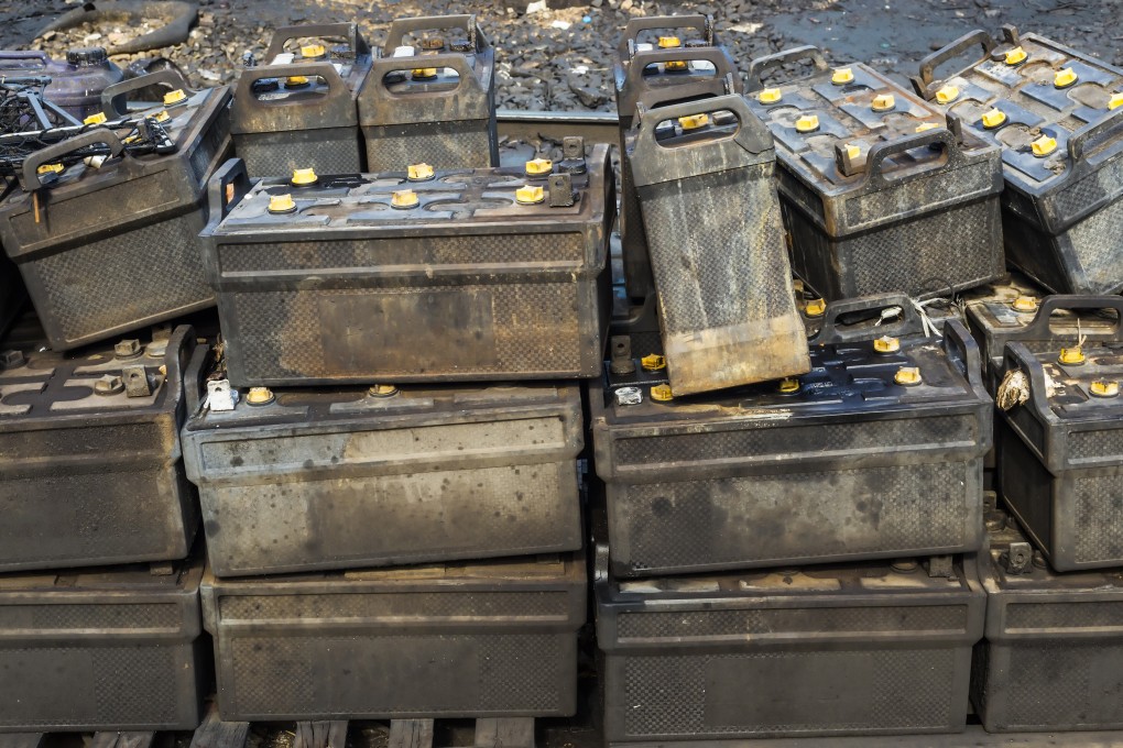 Discarded lead acid batteries used mostly in automobiles, waiting destruction. Photo: Shutterstock