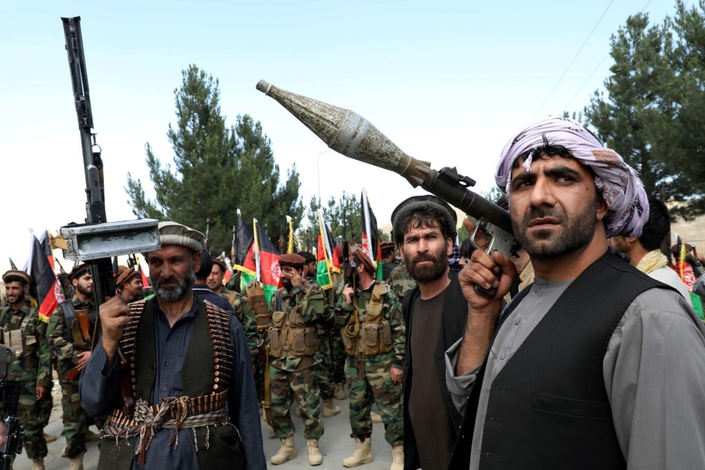 Anti-Taliban fighters and government troops on the outskirts of Kabul. The US withdrawal has led to a surge in attacks. Photo: Reuters