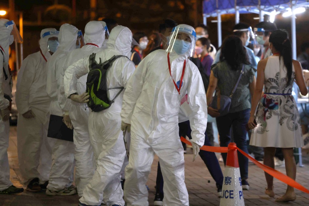 Authorities ordered a residential block in Tai Po on Sunday night. Photo: K. Y. Cheng
