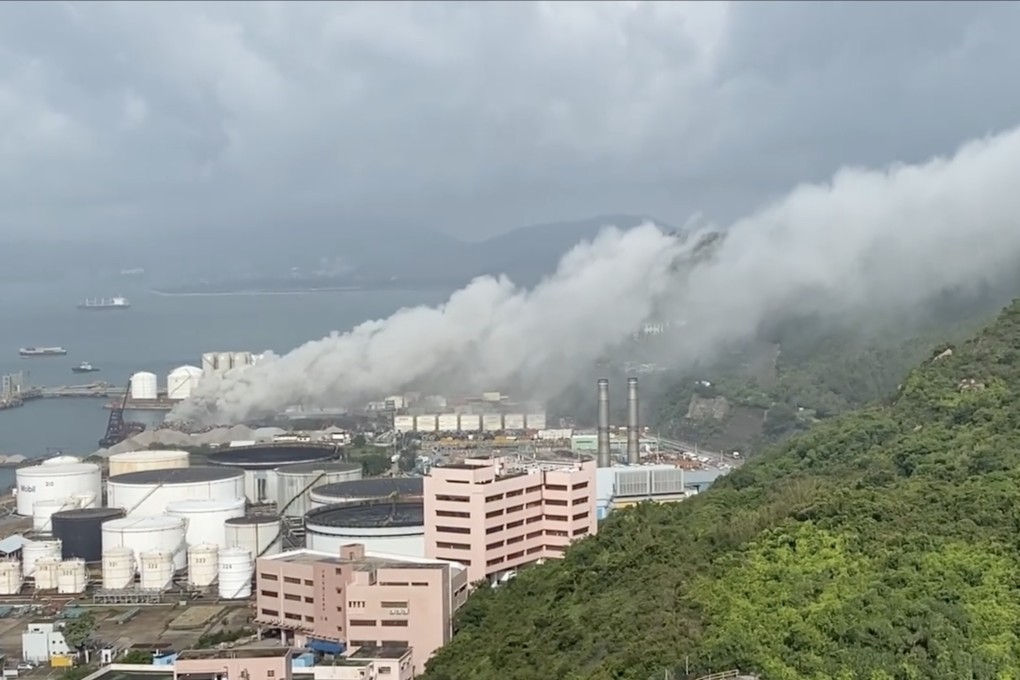 A fire at a scrap metal recycling facility burned for five hours on Tuesday in Hong Kong’s Tsing Yi area. Photo: Facebook
