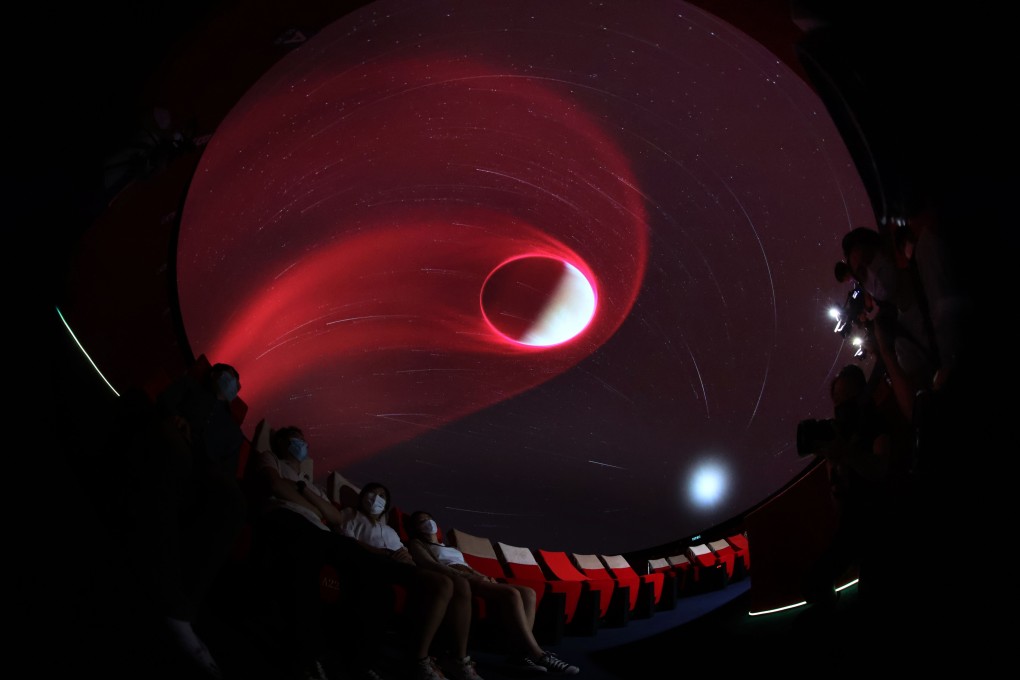 The new screen technology at the Space Museum is shown to members of the press on Tuesday. Photo: Nora Tam