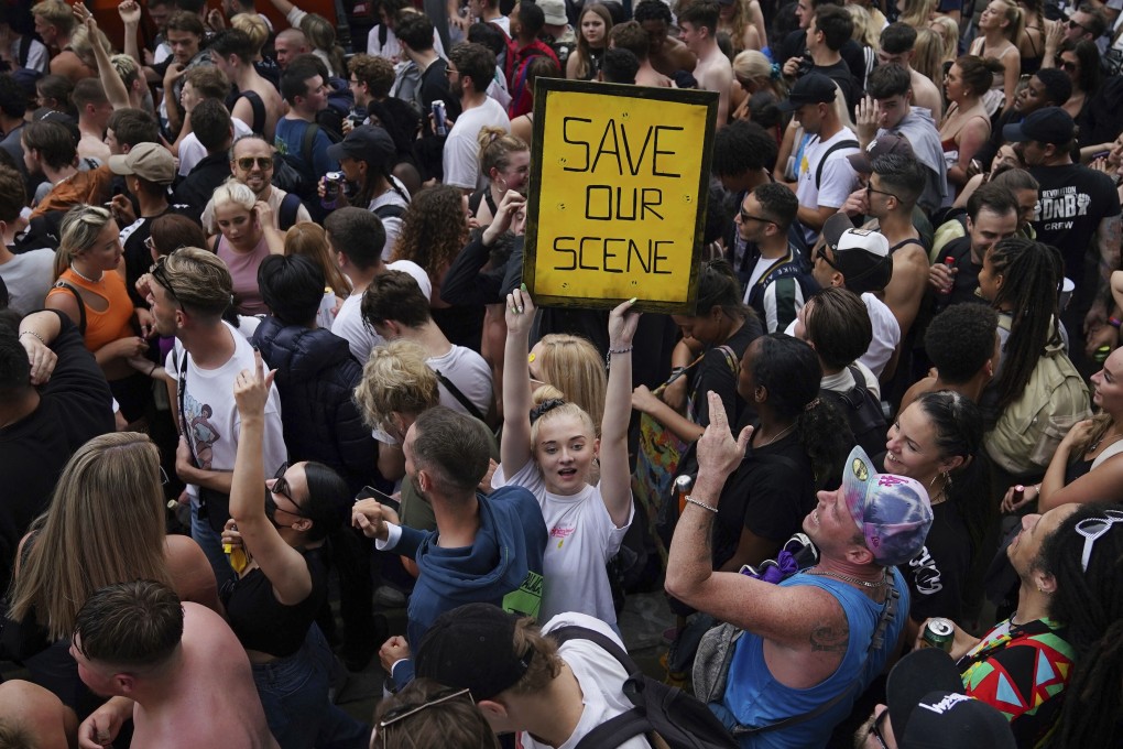 An anti-lockdown protest in London. Photo: PA via AP