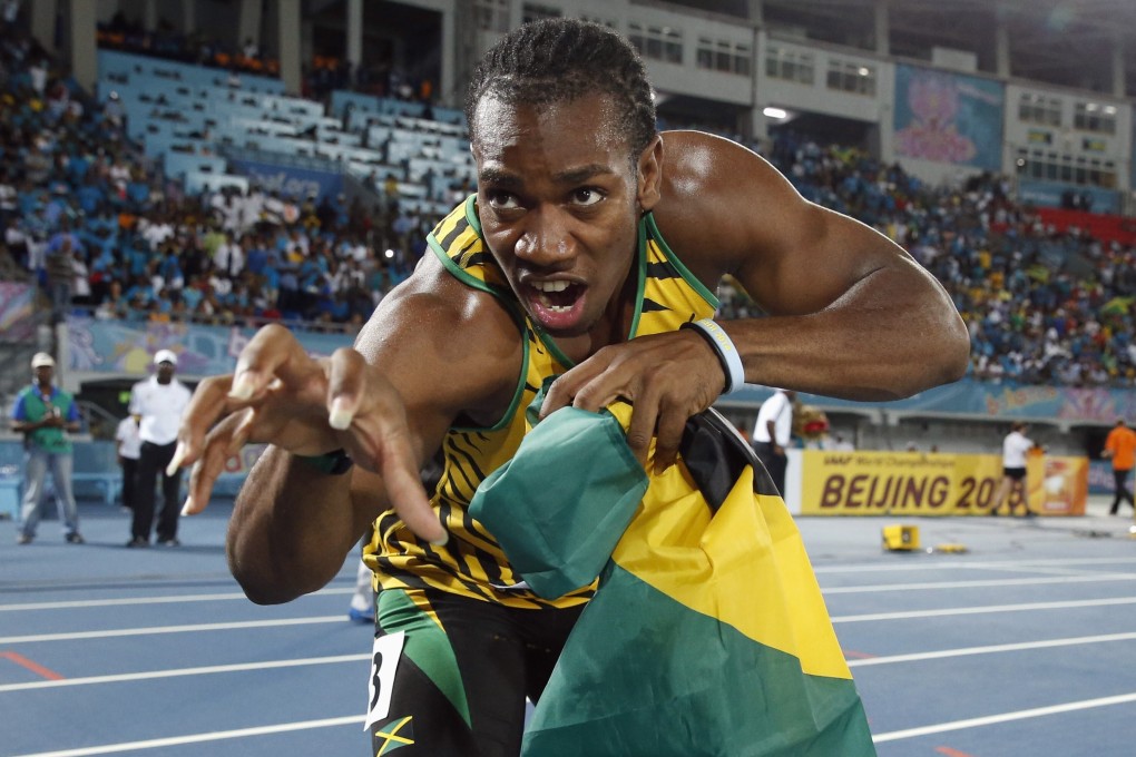 Jamaica's Yohan Blake after their men’s team set a new world record in the 4x200m relay at the IAAF World Relays Championships in Nassau, the Bahamas in 2014. Photo: Reuters