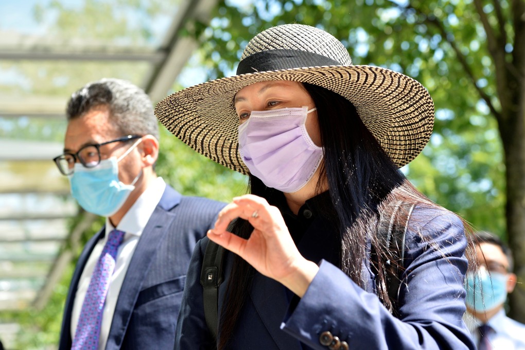 Huawei Technologies Chief Financial Officer Meng Wanzhou is seen during a break in a court hearing in Vancouver, British Columbia, on Tuesday. Photo: Reuters