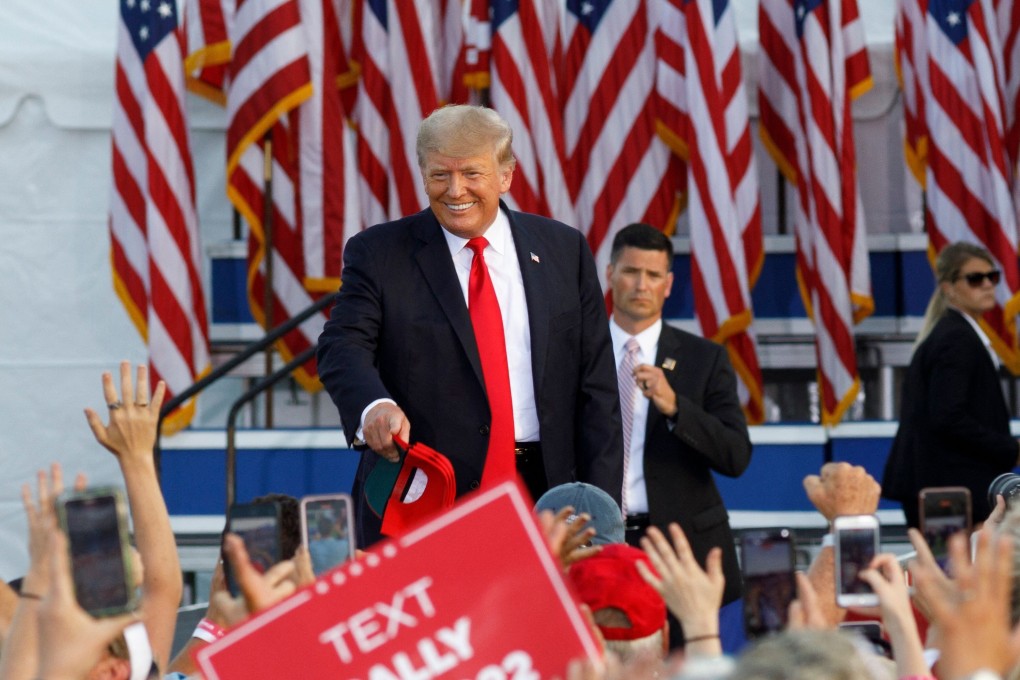 Former US President Donald Trump in Wellington, Ohio, on Saturday. Photo: AFP