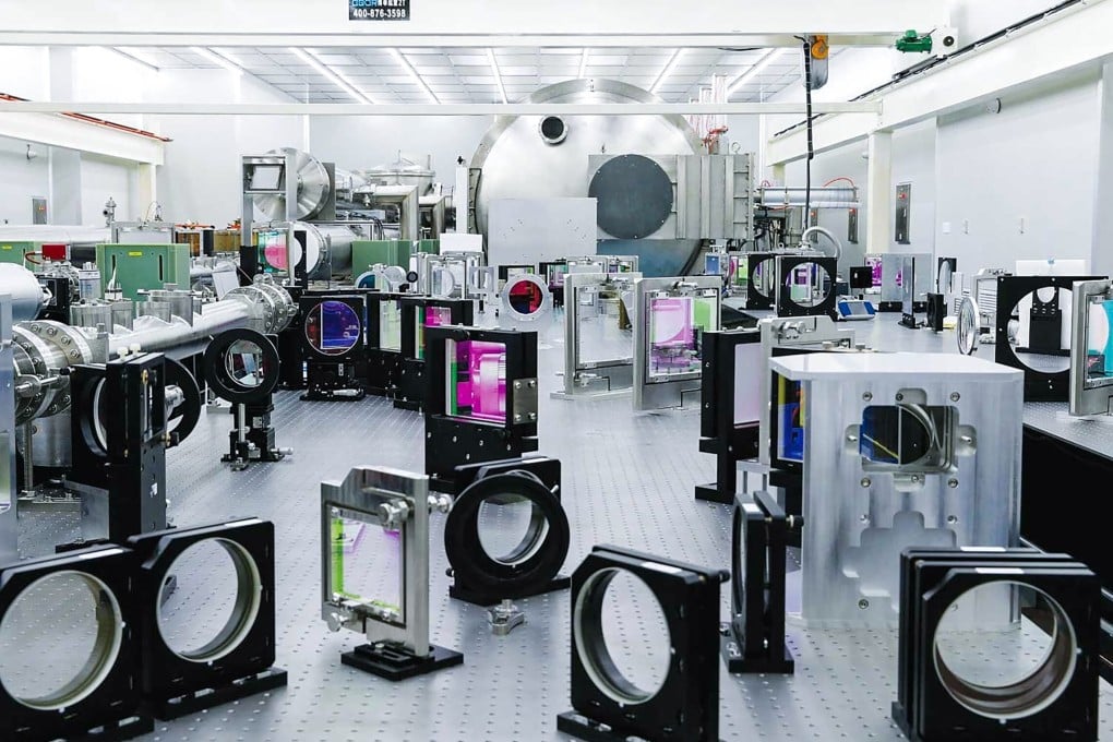 A 10-petawatt laser device in Shanghai. With the help of a breakthrough, Chinese scientists hope to fire a laser 10 times that strength within a few years. Photo: Chinese Academy of Sciences