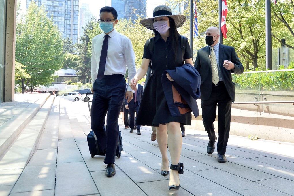 Huawei executive Meng Wanzhou returns to a court after a lunch break on Tuesday. Photo: Reuters