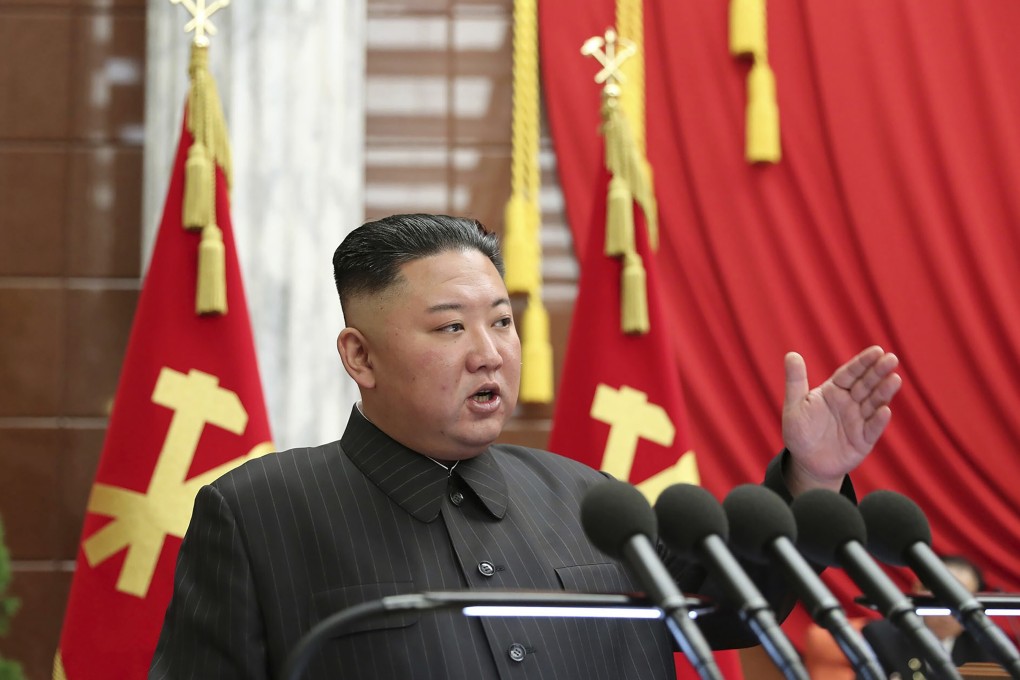 North Korean leader Kim Jong-un speaks during a Politburo meeting of the ruling Workers’ Party in Pyongyang. Photo: AP