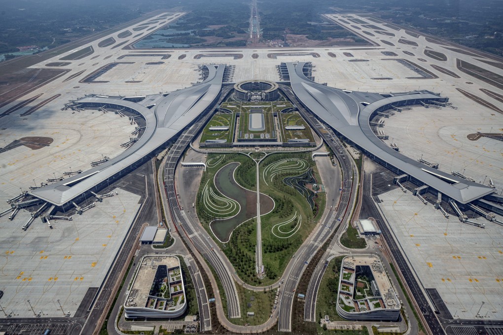 Chengdu Tianfu International Airport welcomed its first passengers on Sunday. Photo: Xinhua
