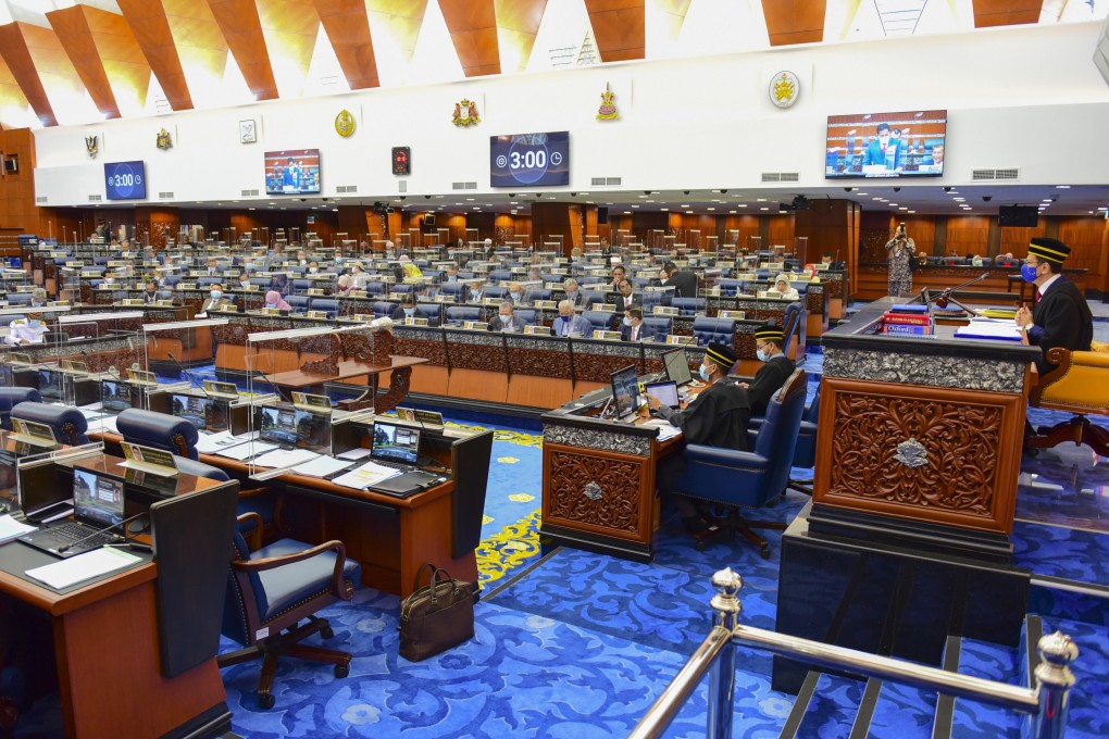 Malaysian lawmakers attend a parliament session in Kuala Lumpur. File photo: Handout via EPA-EFE