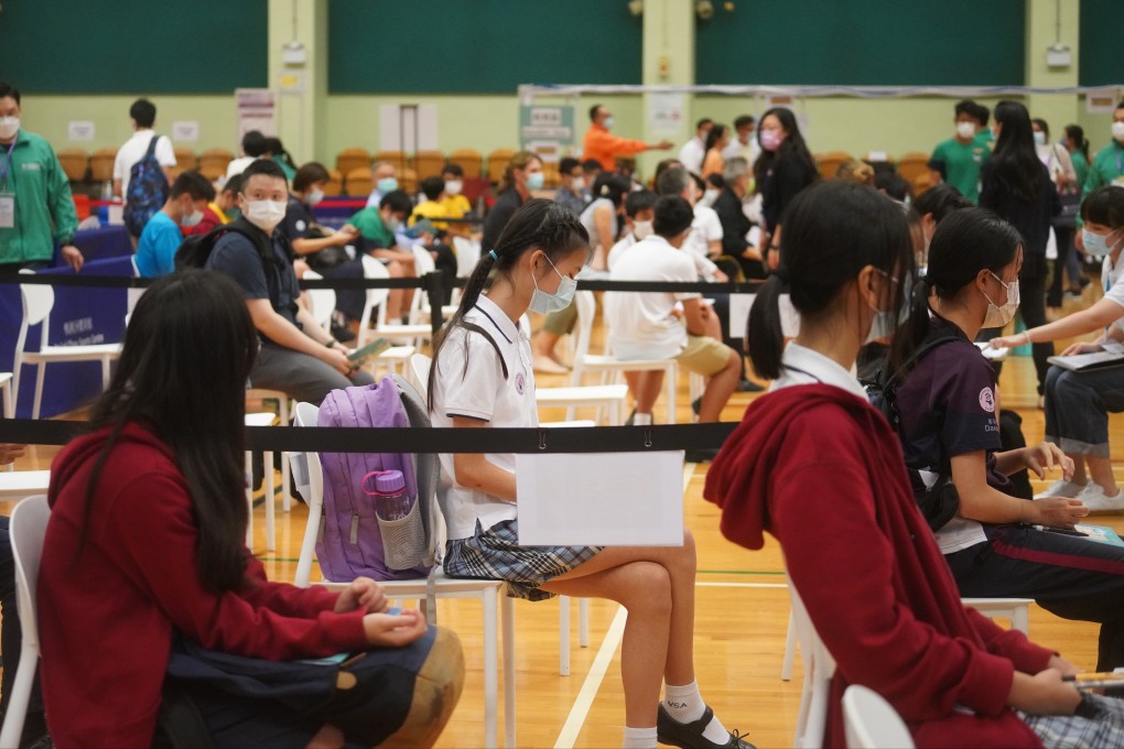 Students and teachers get vaccinated in Hong Kong. Photo: Winson Wong