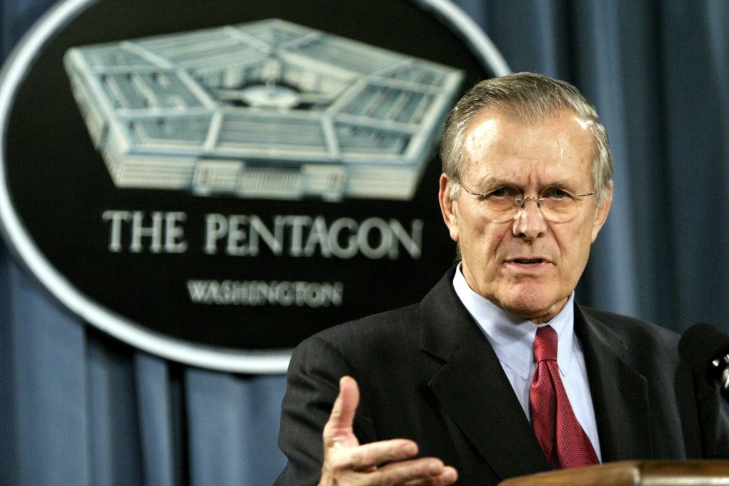 Former US defence secretary Donald Rumsfeld, who died on June 29, aged 88. Photo: Getty Images