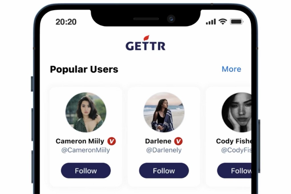 A screenshot of the GETTR app as seen on Apple's App Store. Photo: GETTR