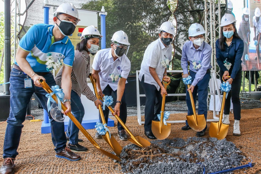 Philippine and Chinese officials attend the groundbreaking ceremony of a China-funded dam project in Rizal province, the Philippines, last month. Some 85 per cent of the total cost is to be paid for with a loan from the Export-Import Bank of China. Photo: Xinhua