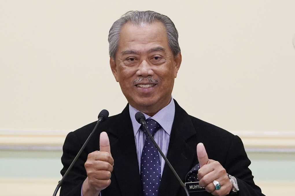 Malaysian Prime Minister Muhyiddin Yassin during a March 2020 press conference. Photo: AP