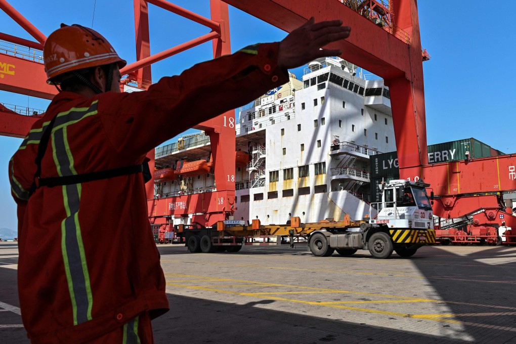 Last year, China enjoyed strong export growth given its key role as a global manufacturing centre, with overseas demand for work from home products and personal protective equipment (PPE) surging while most countries were being ravaged by virus outbreaks. Photo: AFP